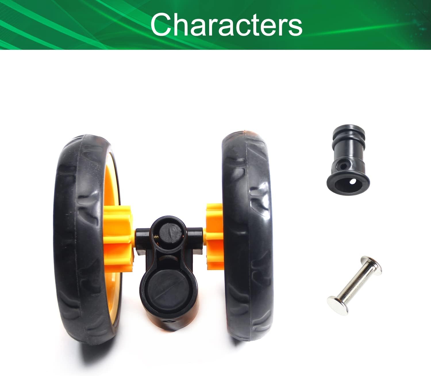 Yinpecly Juego de 2 ruedas para cochecitos de 4.7 in, ruedas multidireccionales, color negro, compatible con cochecitos y bicicletas para niños