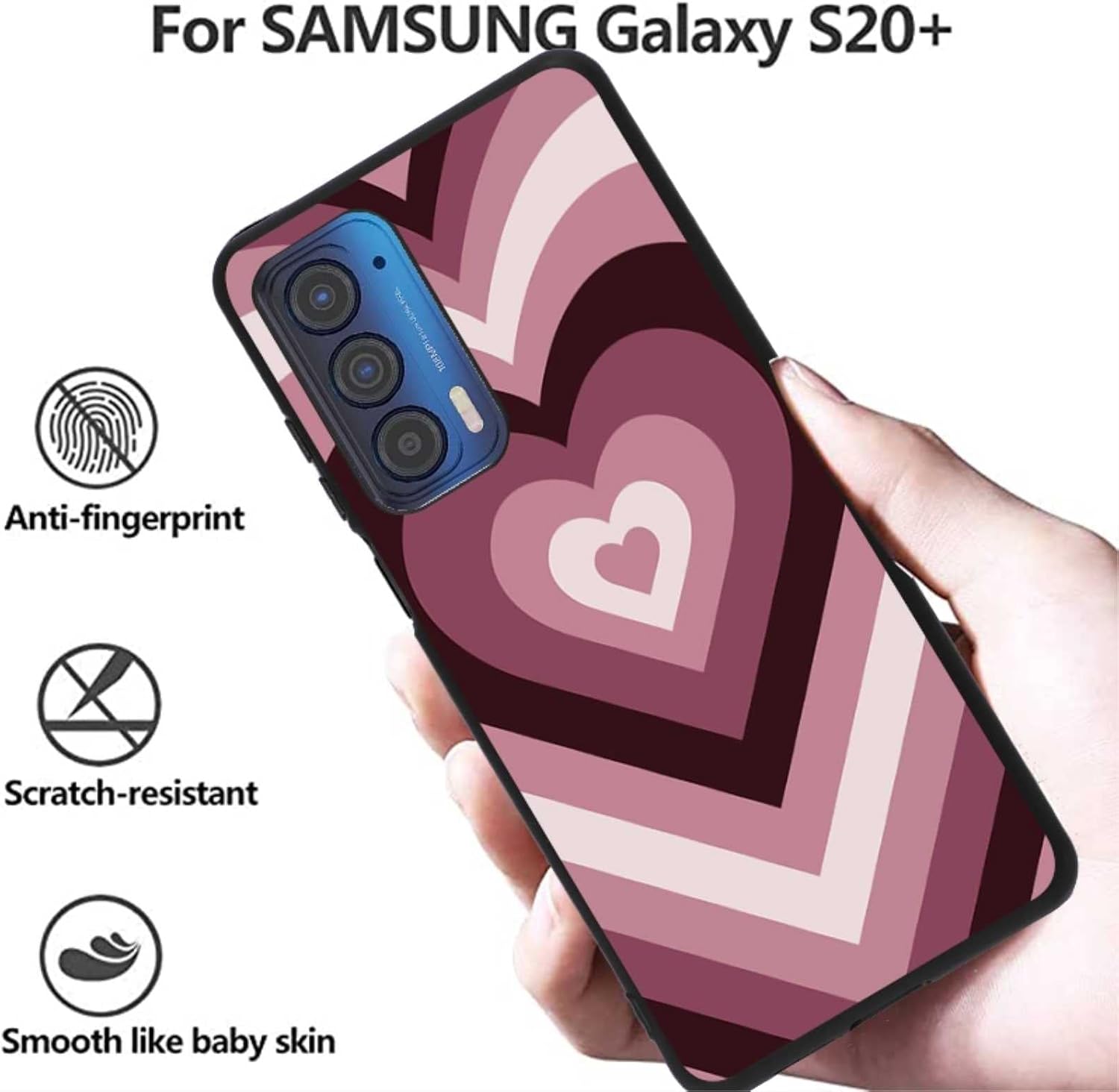 Funda diseñada para Motorola Moto Edge 2021Edge 5G UW, rosa y morado con corazón de amor, café con leche, San Valentín, diseñado para Moto Case para