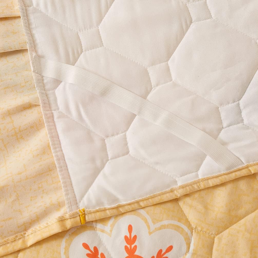 Juego de falda de cama con volantes de 3 piezas, cobertura lateral de 15.7 pulgadas, suave y cálida (felicidad conyugal perfecta, 59.1 x 78.7 in