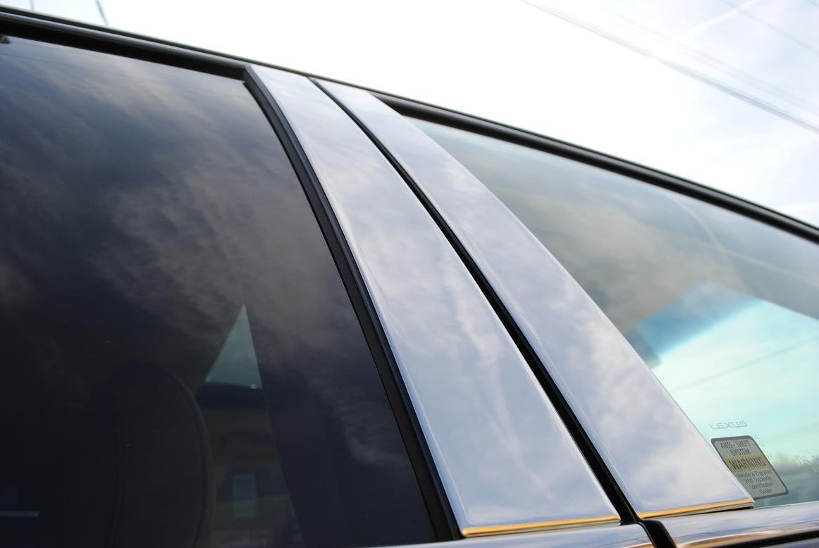 Juego de cubiertas exteriores de acero inoxidable para postes de pilar compatible con Chrysler Pacifica Minivan de 5 puertas 2021 2022 2023 2024
