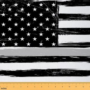 The Yard, tela de tapicería con bandera estadounidense de líneas geométricas para sillas, tela decorativa moderna para sala de arte abstracto para The Yard, tela de tapicería con bandera estadounidense de líneas geométricas para sillas, tela decorativa moderna para sala de arte abstracto para