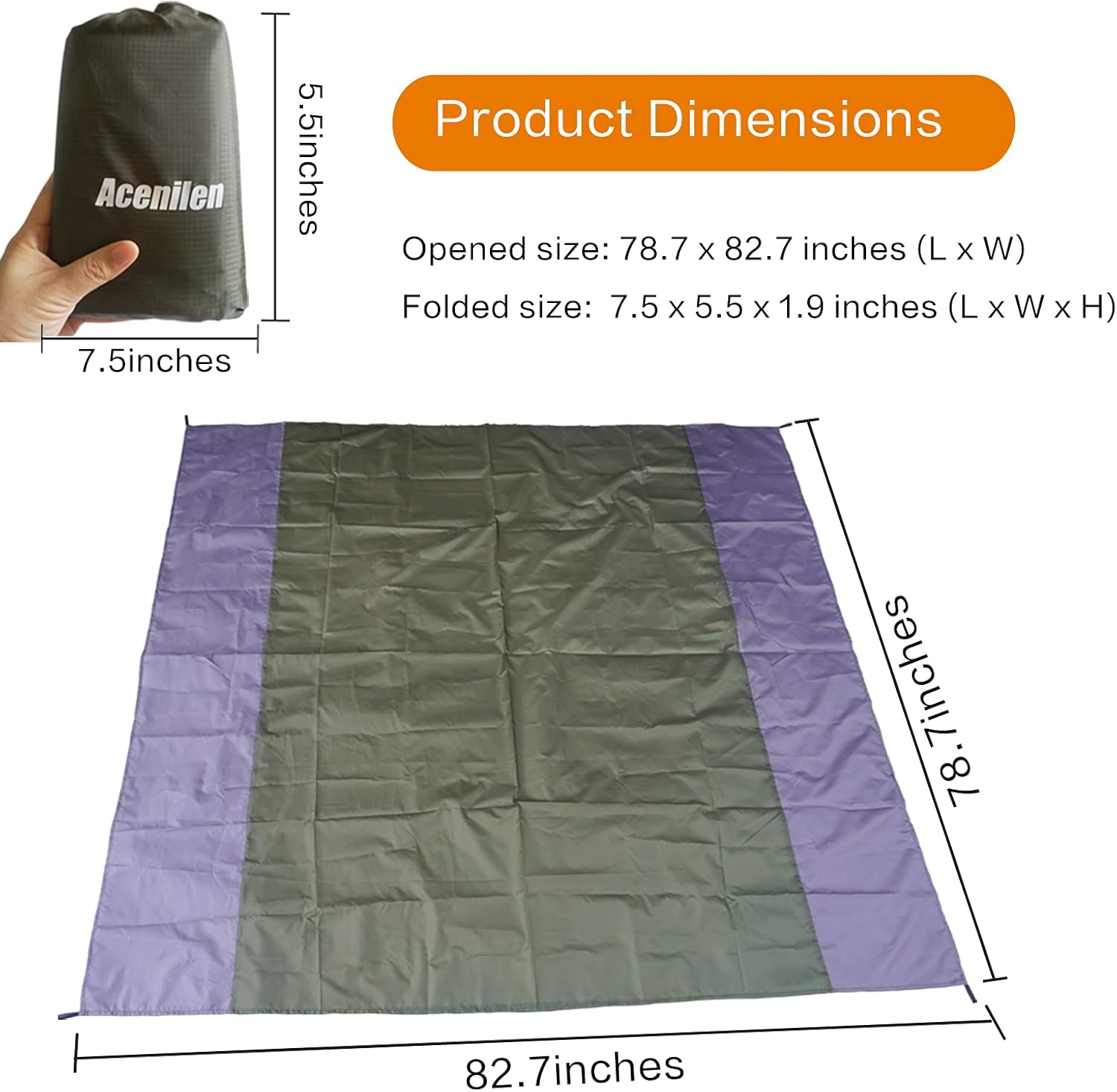 Huella de la tienda, 1-4 personas, impermeable, lona de campamento, ligera, para mochileros, senderismo, playa, picnic
