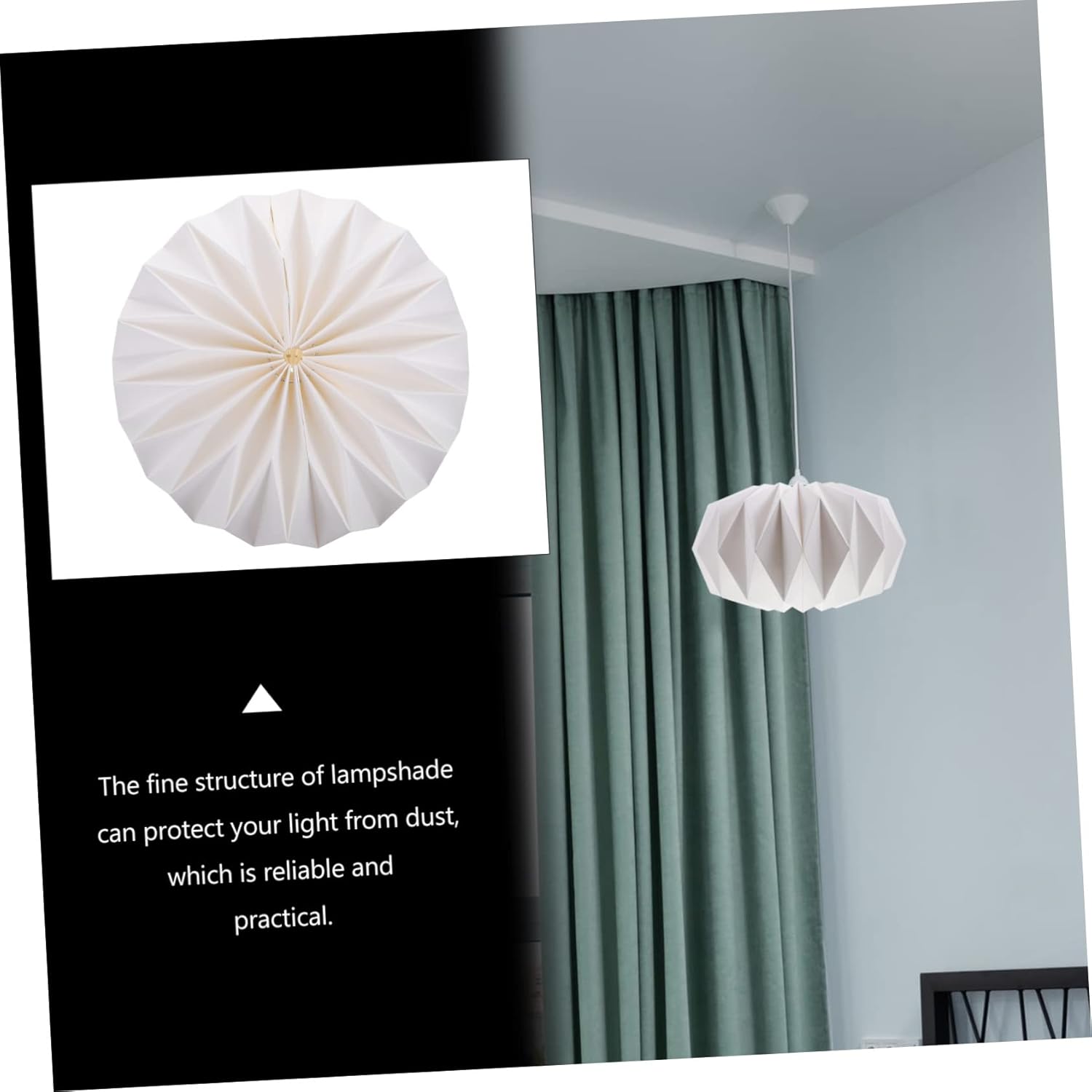 Pantalla de linterna de origami blanca, pantalla blanca para decoración del hogar, pantallas para lámparas de pie, pantalla de lámpara de ratán,