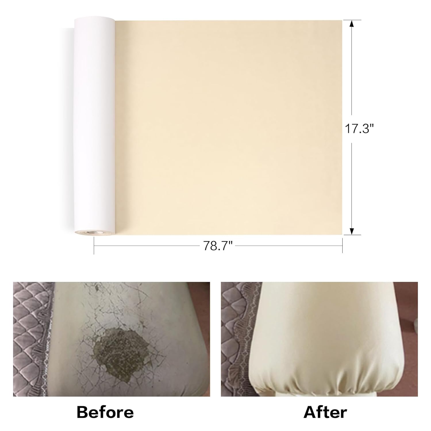 JAYONG Cinta de reparación de cuero, parche de reparación de cuero para sofá, kit de reparación de cuero para muebles para sofás, asiento de