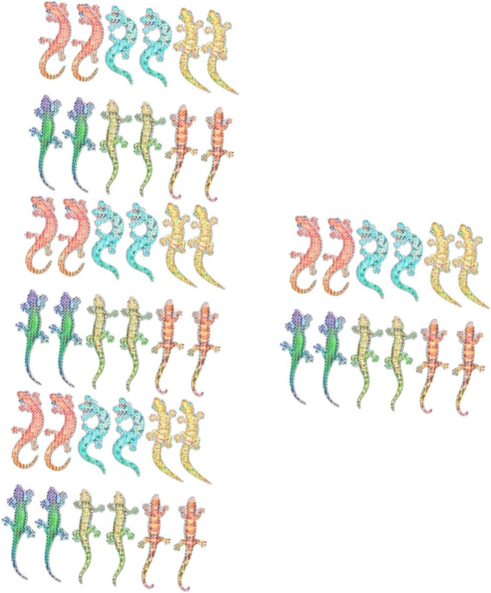 IMIKEYA 48 Pcs Gecko Magnetic Sticker Window Stickers Iridescent Decor 3D Wall Decor Garden Birds Wall Anti-Collision Window Decals Static Window