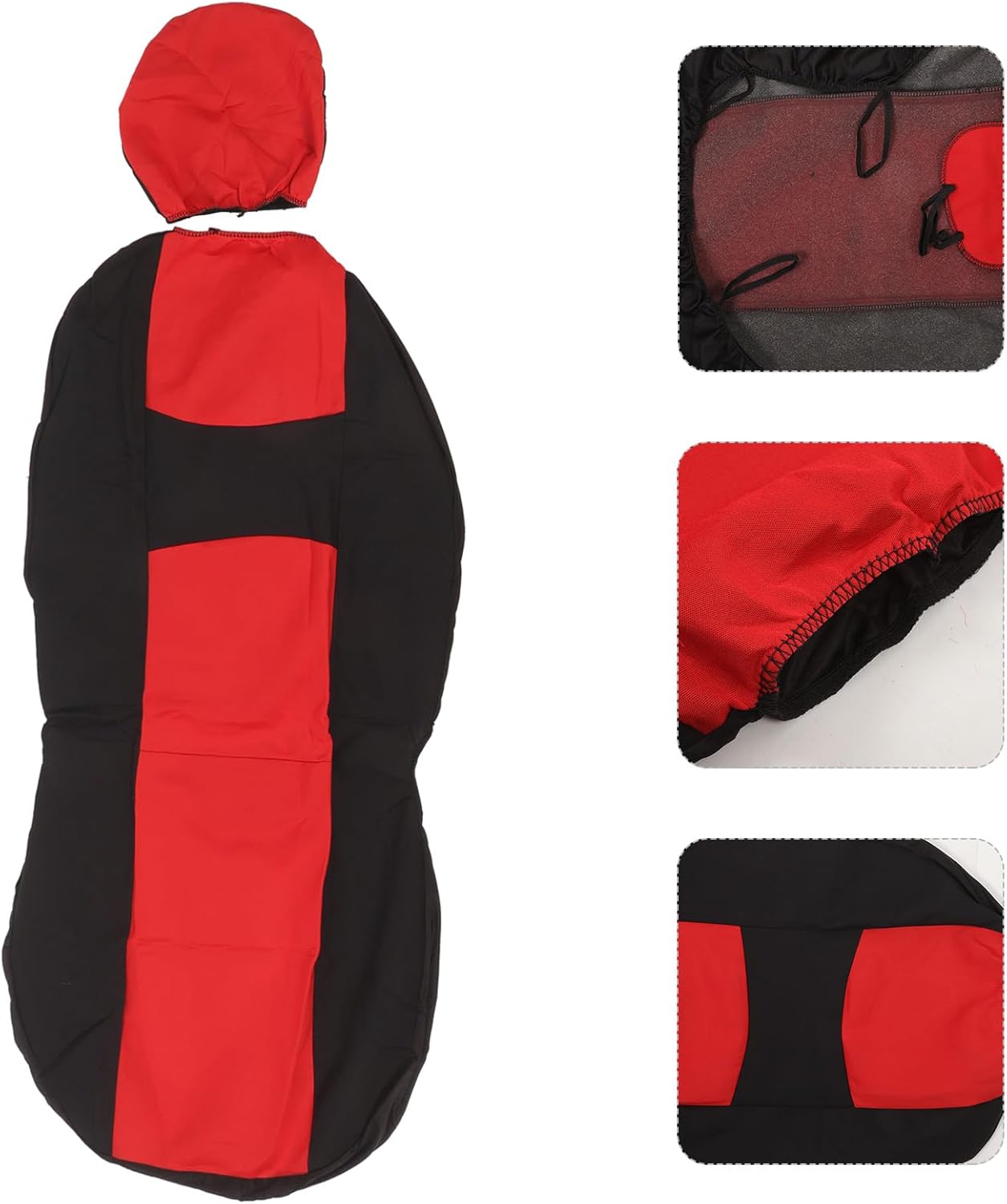 FAVOMOTO Fundas de asiento universales para automóvil, fundas de asiento universales rojas para asiento de automóvil, fundas de asiento de banco