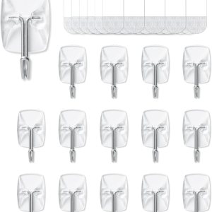 JELLYSUB Paquete económico de 30 ganchos, 40 tiras, ganchos de palanca de alambre pequeño transparente, organiza ganchos sin daños, ganchos para JELLYSUB Paquete económico de 30 ganchos, 40 tiras, ganchos de palanca de alambre pequeño transparente, organiza ganchos sin daños, ganchos para