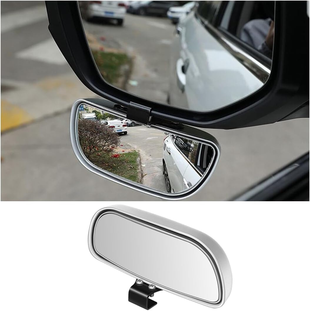 Espejo de punto ciego para automóvil, espejo retrovisor convexo ajustable de vidrio HD, accesorios exteriores automáticos, espejo rectangular