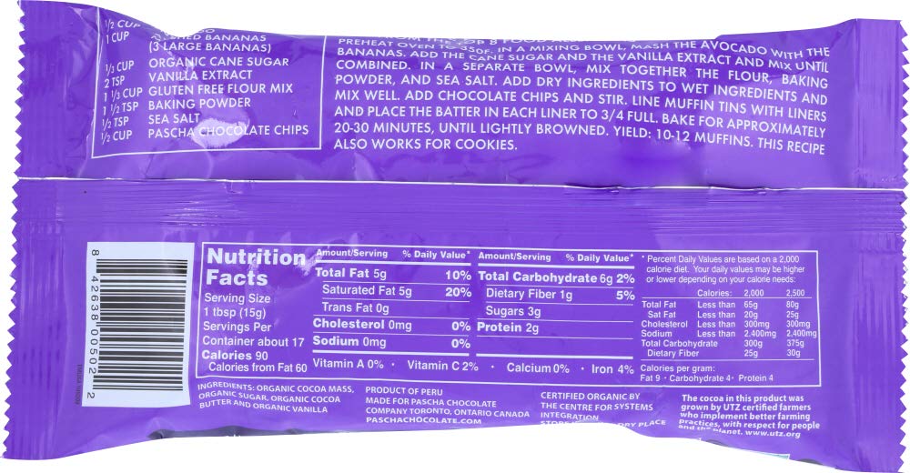 Pascha Chips de chocolate para hornear, 85% Caca, 8.8 onzas