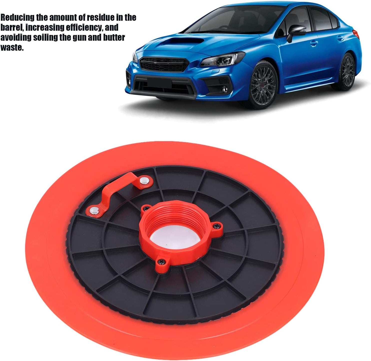Aramox Pistola de grasa universal para coche, 600CC 2.4 in silicona a prueba de fugas aceite lubricante ventosa pistola de grasa bandeja de succión