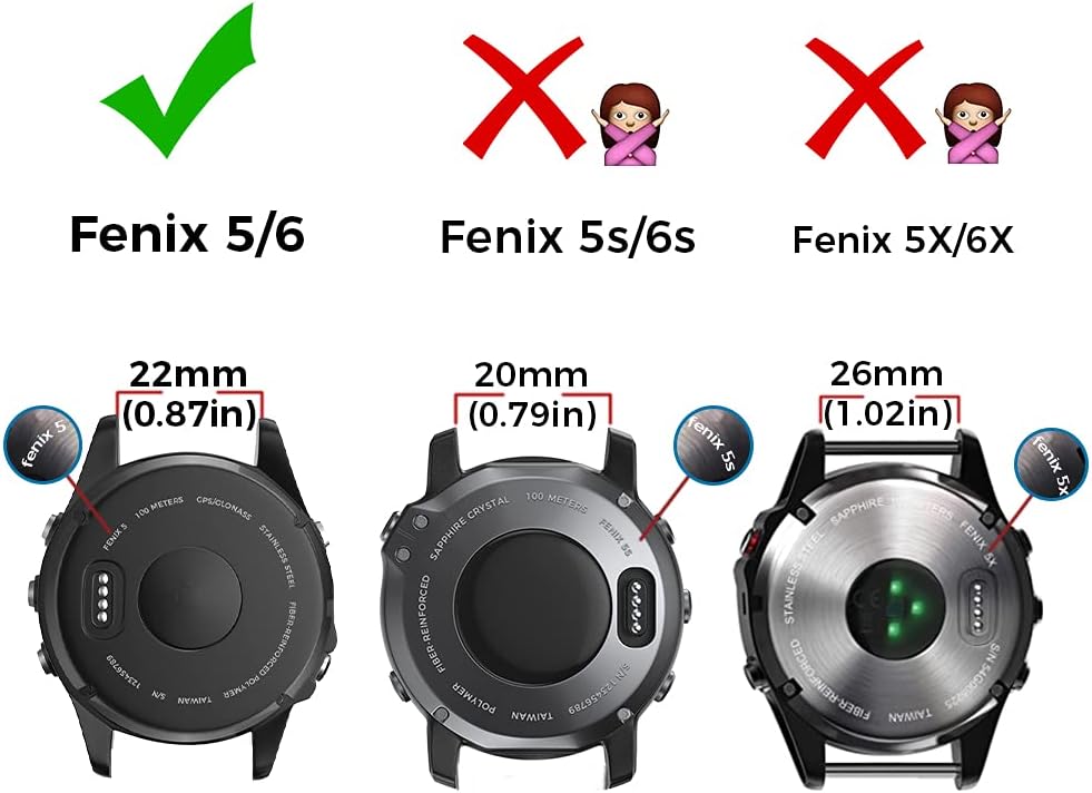 NotoCity Compatible con Fenix 6 Pro Band 0.866 in Easy Fit para Fenix 5Fenix 5 PlusFenix 6Fenix 6 ProForerunner 935Forerunner 945Approach S60Quatix 5