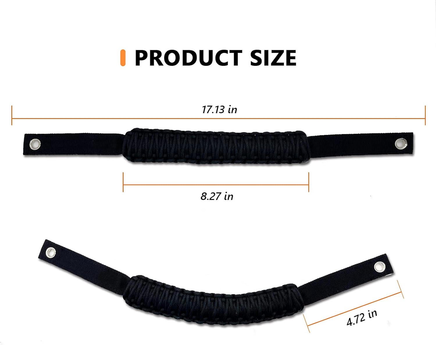 Medwoka Asas de agarre de barra antivuelco (negro)  Compatible con Ford Bronco 2021 2022 2023, mango de agarre de paracaídas, accesorios interiores