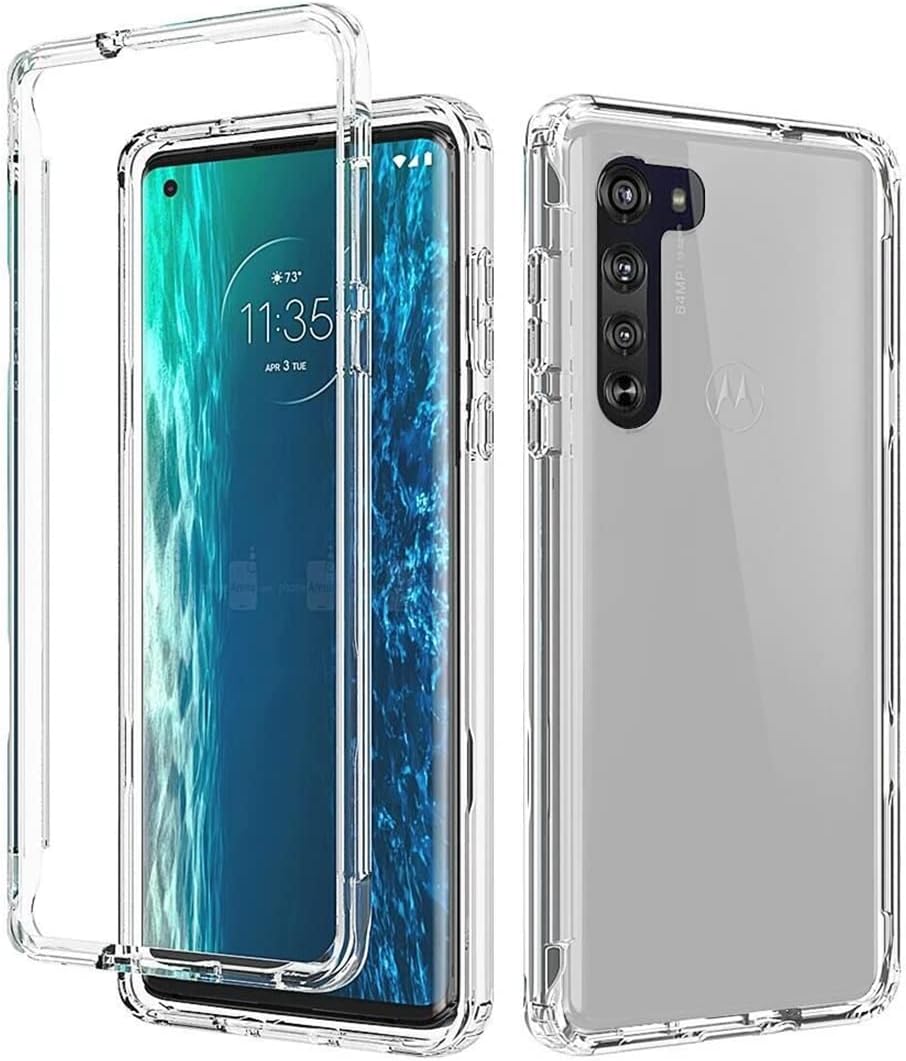 Vavies Compatible con Moto Edge CaseMoto Edge 5G 2020 XT2063-2, cuerpo completo, a prueba de golpes, transparente, flexible, funda protectora para