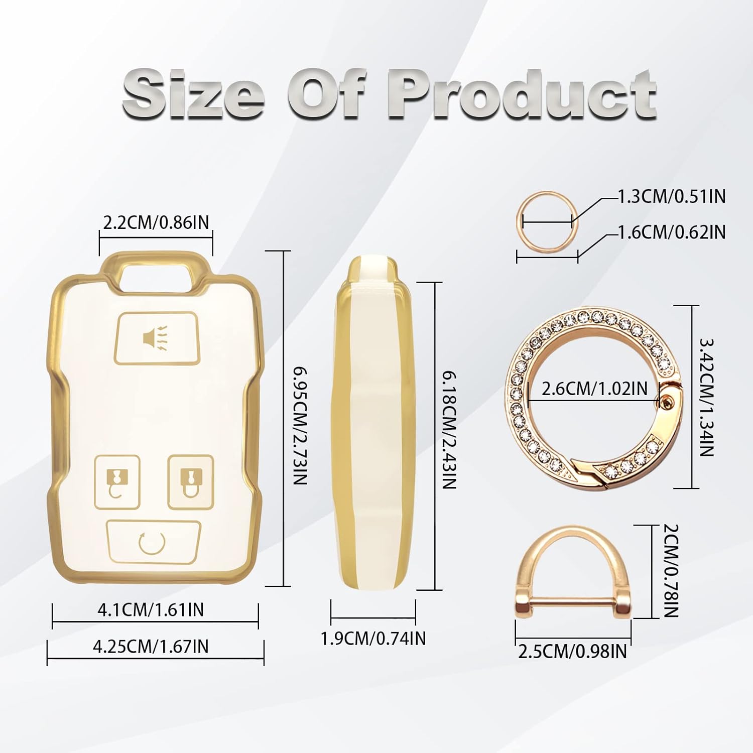 Funda para llavero de TPU suave, protector para llave de automóvil para accesorios compatibles con Chevy Chevrolet Colorado Silverado Silverado