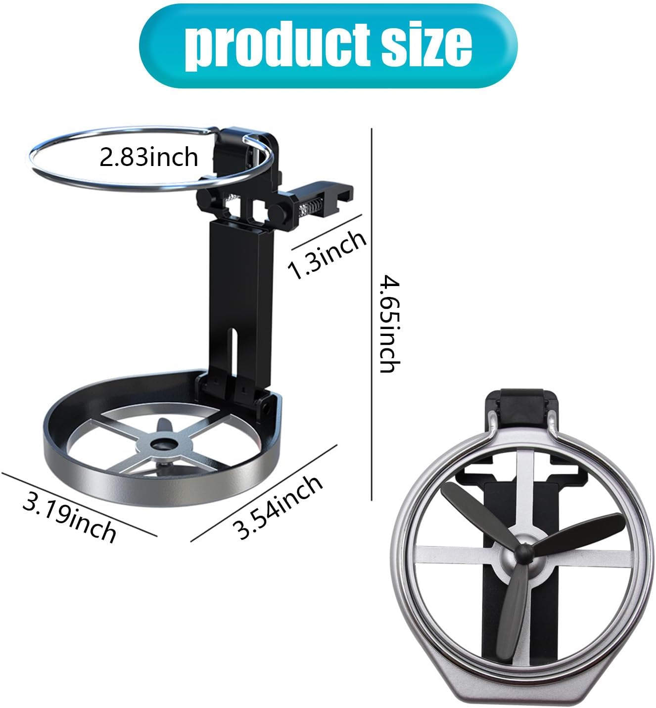 1 soporte para taza de agua para consola central de automóvil, soporte de cenicero de salida de aire acondicionado, estante ajustable