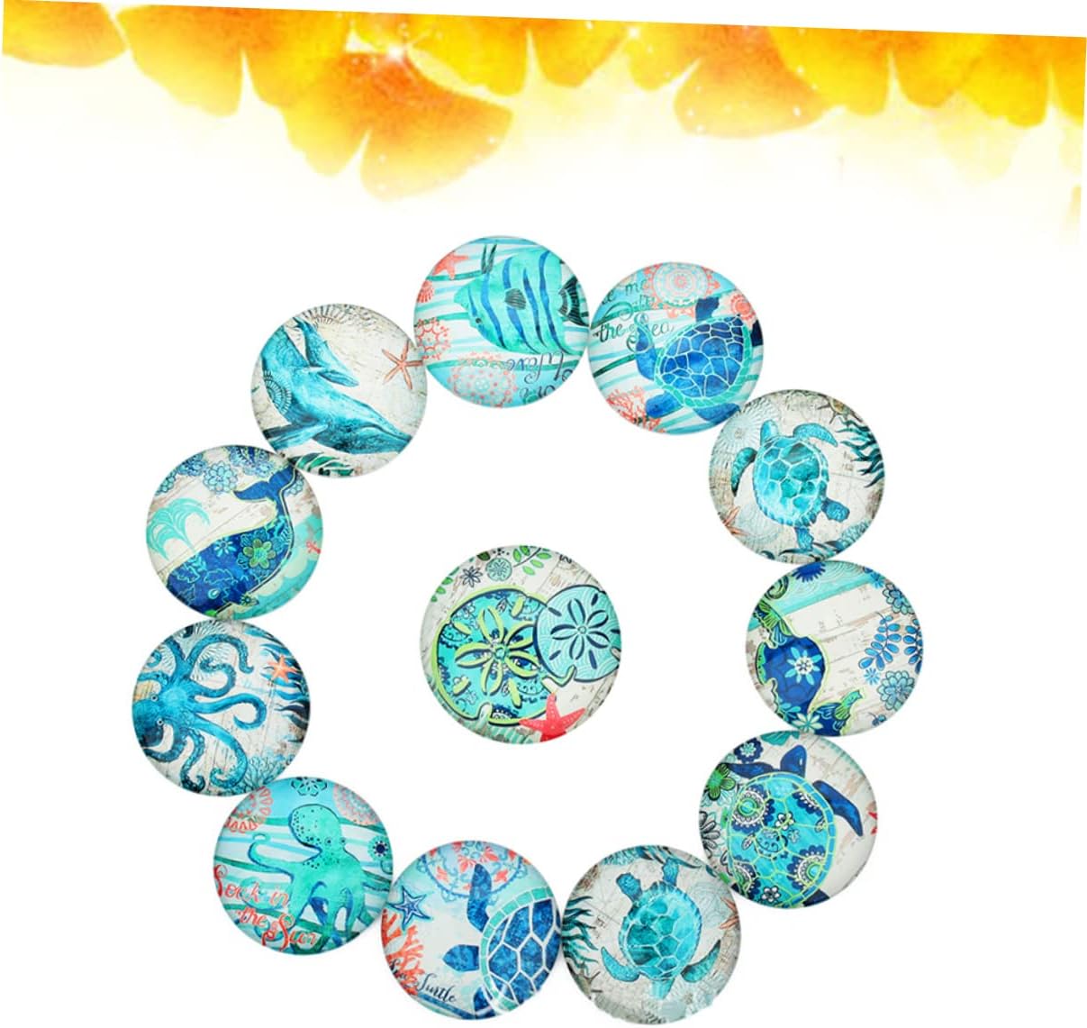 SEWACC Cabujones de cristal con imagen de diamante, cuentas vintage para decoración del hogar, cuentas para joyería, mosaico, cuentas impresas,