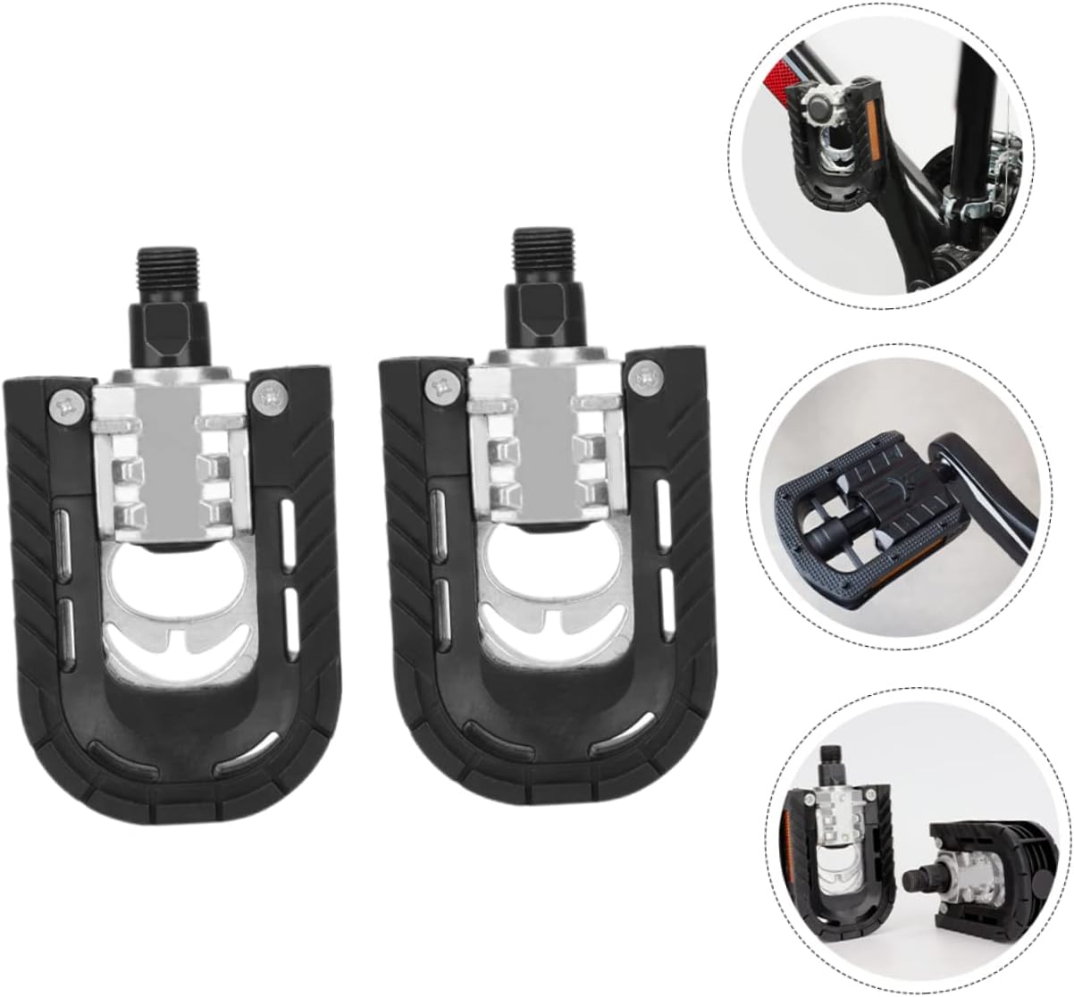 1 par de pedales plegables Accesorios Pedales de ciclismo planos Accesorios Plataforma Pedales planos Ciclismo Pedal Plano Plegable Pedales MTB