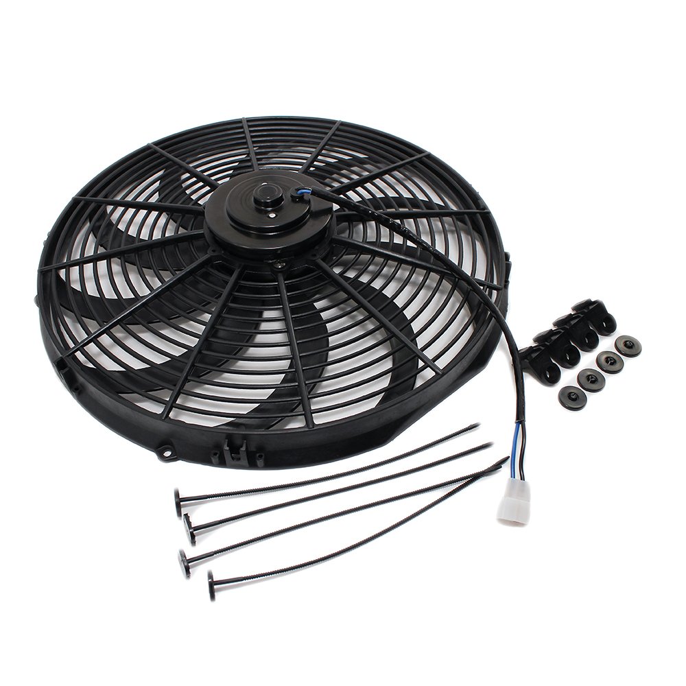 Assault Racing Products 4501612 Ventilador de refrigeración universal para radiador eléctrico de 16 pulgadas con kit de montaje
