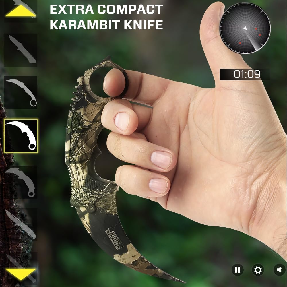 Cuchillo Karambit  Cuchillo de hoja fija  Cuchillos Karambit  Cuchillos CSGO Raptor Claw  El mejor Carambit de combate para caza, camping,
