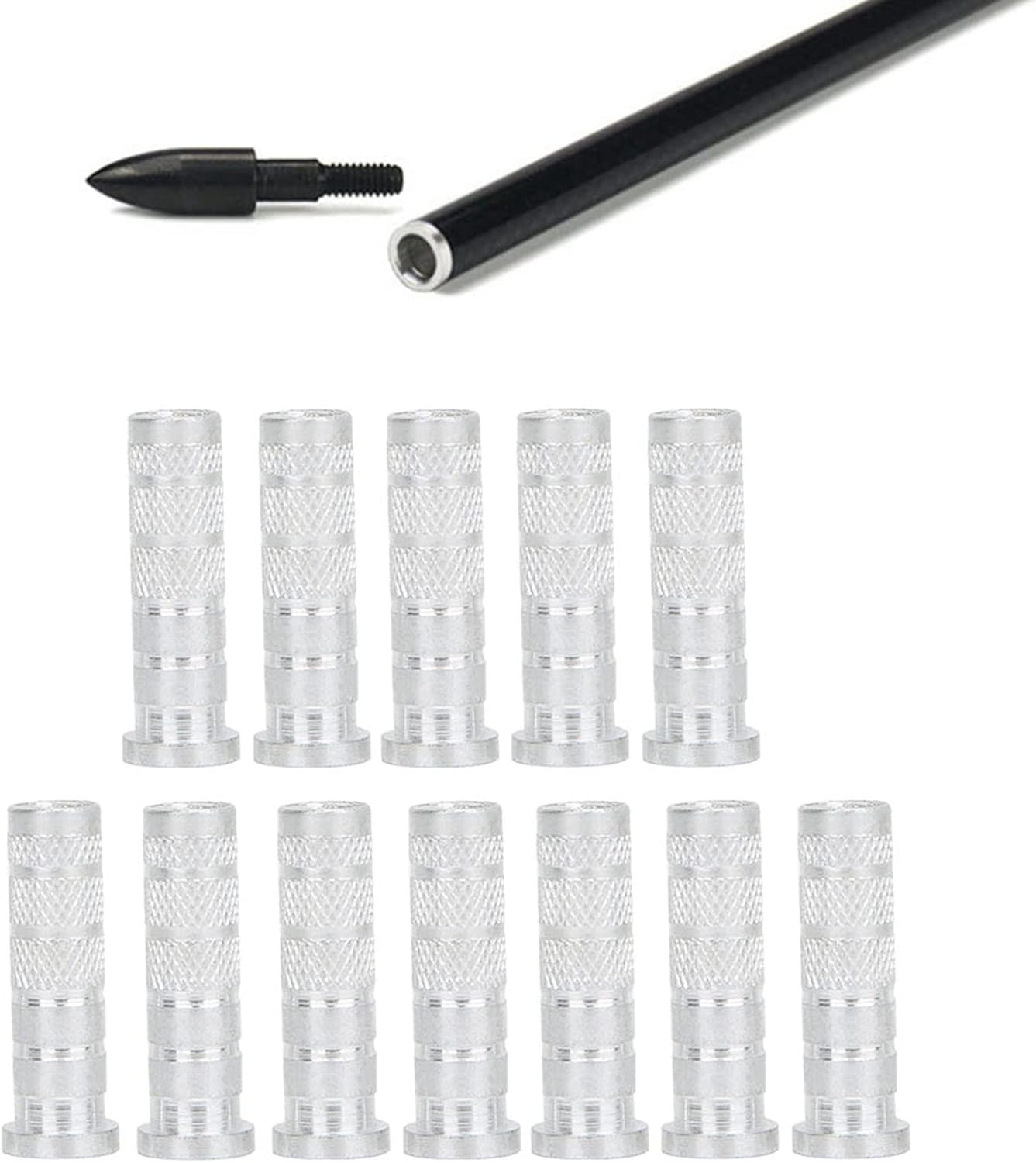 Fydun 12pcs Replacements Ry Base Aluminum Insertor Carbon S 6.2mm Recreational Sports