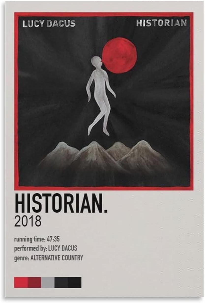 DAXXIN Lucy Dacus HISTORIAN 2018 1 – Póster en lienzo decorativo para pared, sala de estar, dormitorio, decoración, regalo, sin marco, estilo sin