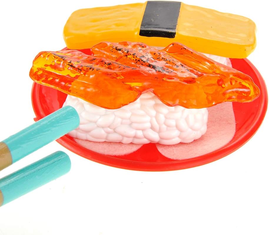 PowerTRC Juego de comida japonesa de juguete de sushi Bento  Juego de 19 piezas de juguetes de comida de corte para niños de 3, 4, 5, 6, 7, 8, 9+
