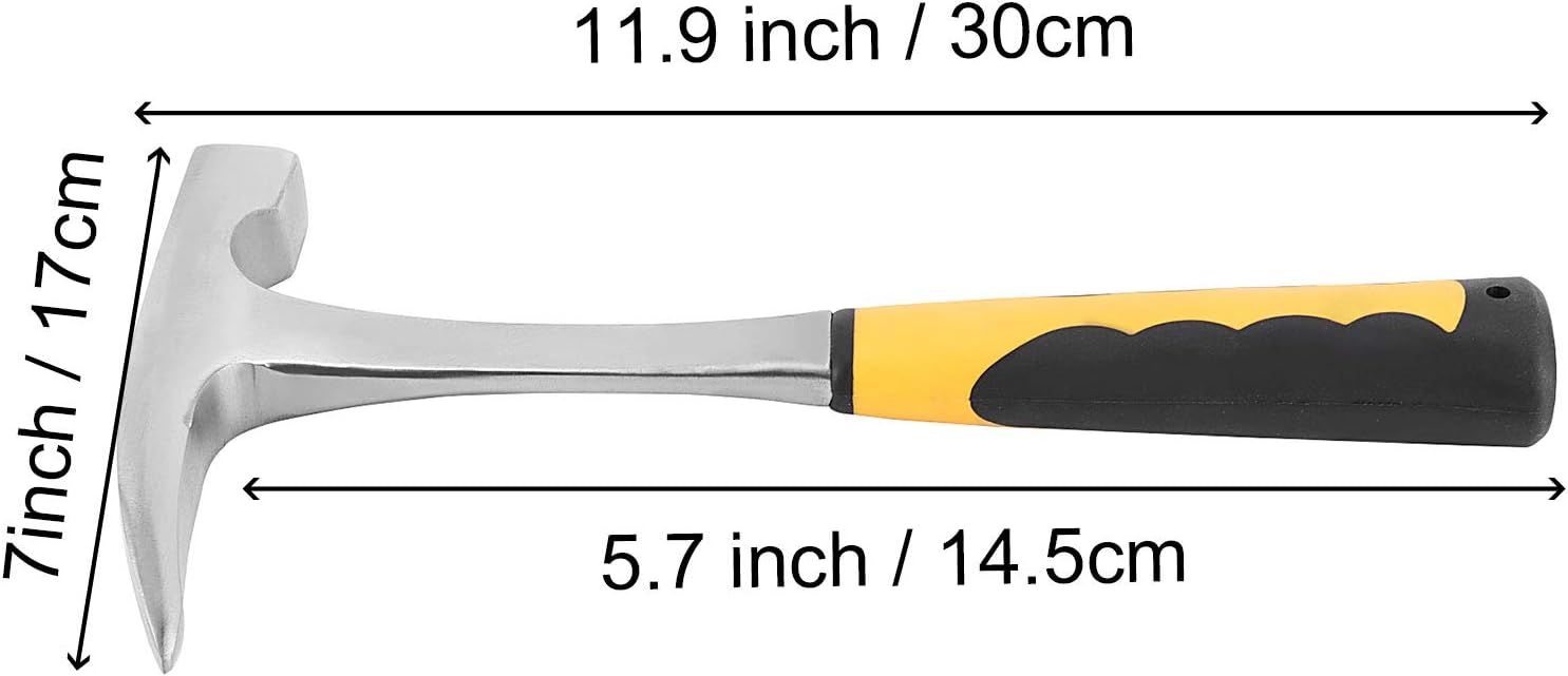 Martillo de acero al carbono cromado con punta puntiaguda y mango deslizante, 2 unidades de 32 onzas y 11.9 pulgadas
