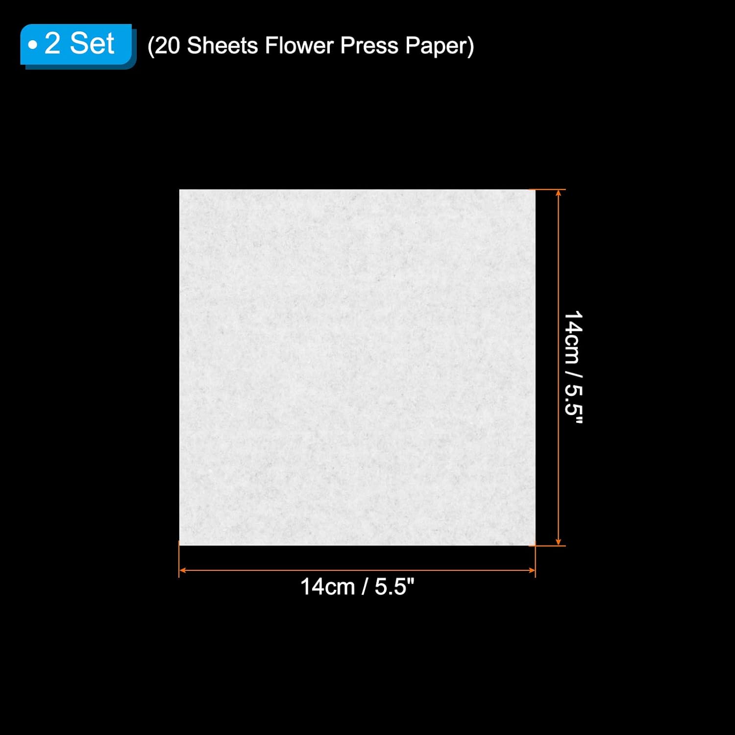 PATIKIL Papel de prensa de flores de 6 x 6 pulgadas, 2 juegos20 hojas de repuesto de papel secante absorbente reutilizable para manualidades,