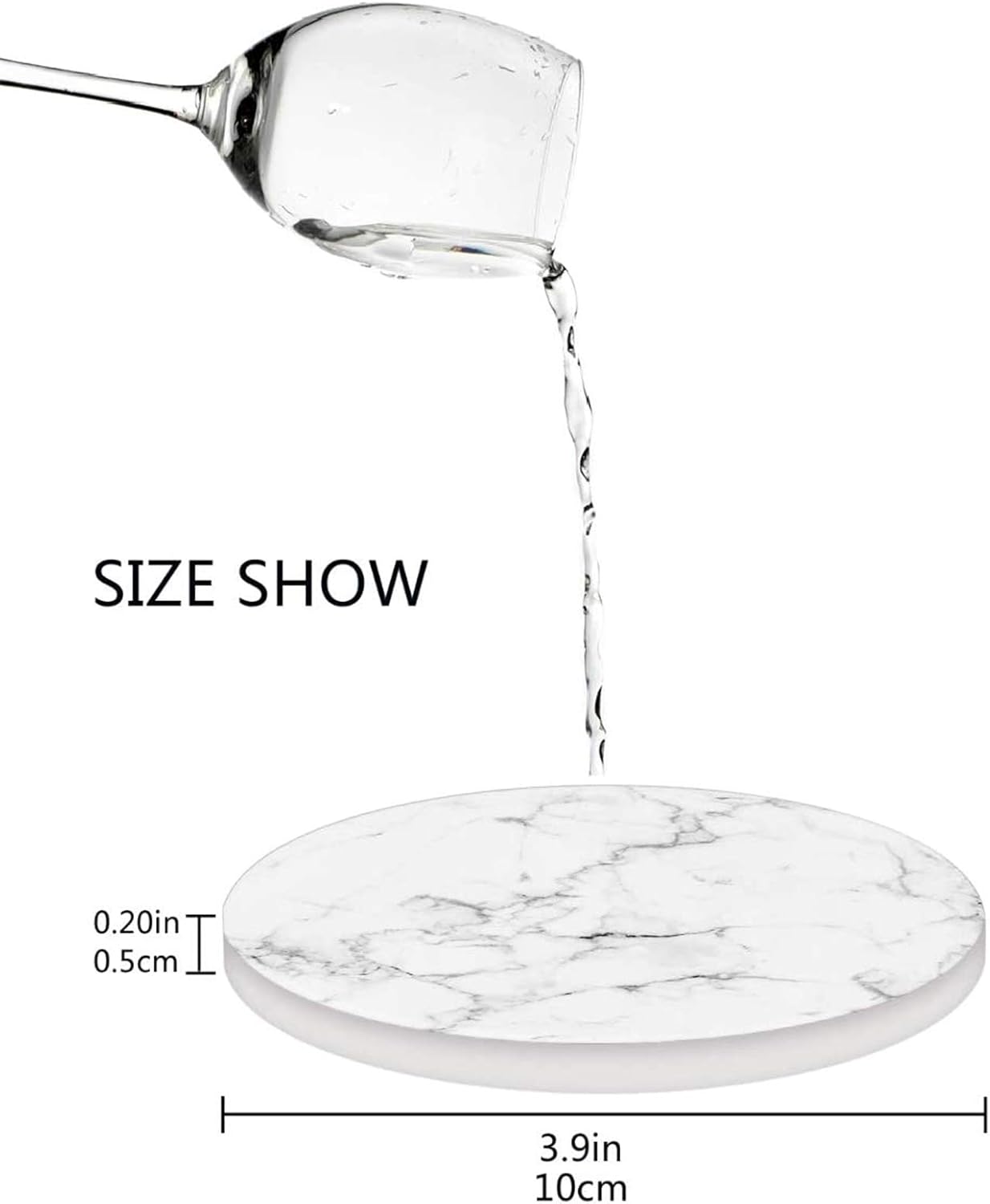 visesunny Posavasos de verano a rayas de limón que absorben la humedad, con base de corcho para protección de mesa, evita daños en los muebles, taza