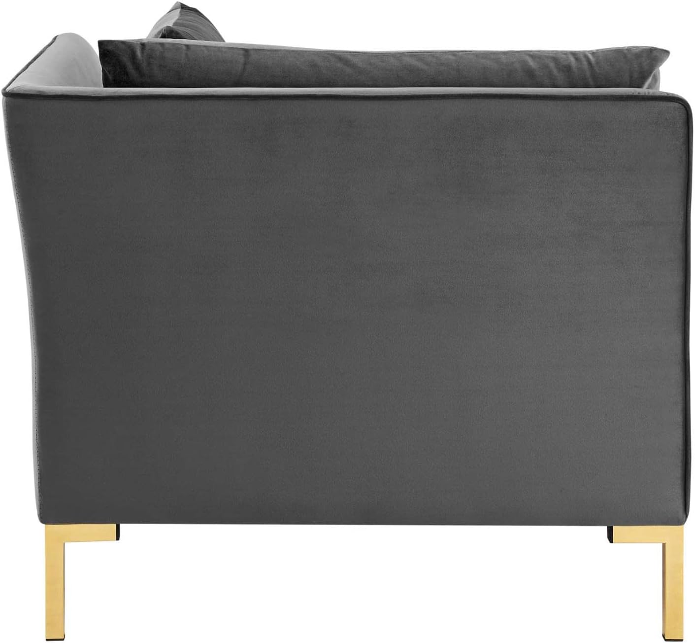 Modway Ardent Performance – Sofá biplaza de terciopelo, color gris