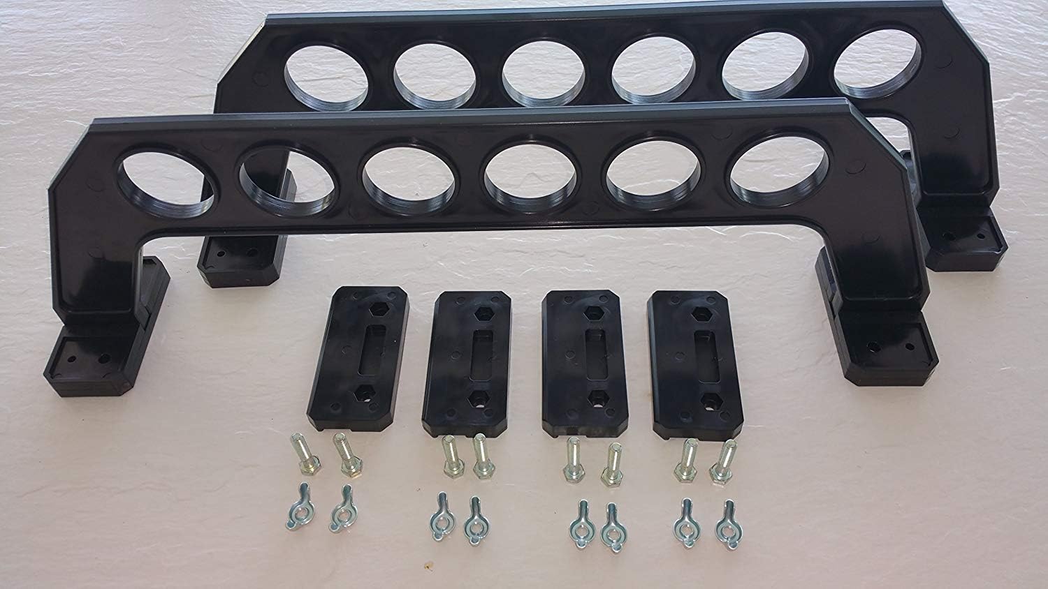 Cobra Storage – Estante de almacenamiento para puerta de garaje, sistema de almacenamiento de garaje, soporte de caña de pescar de plástico ABS