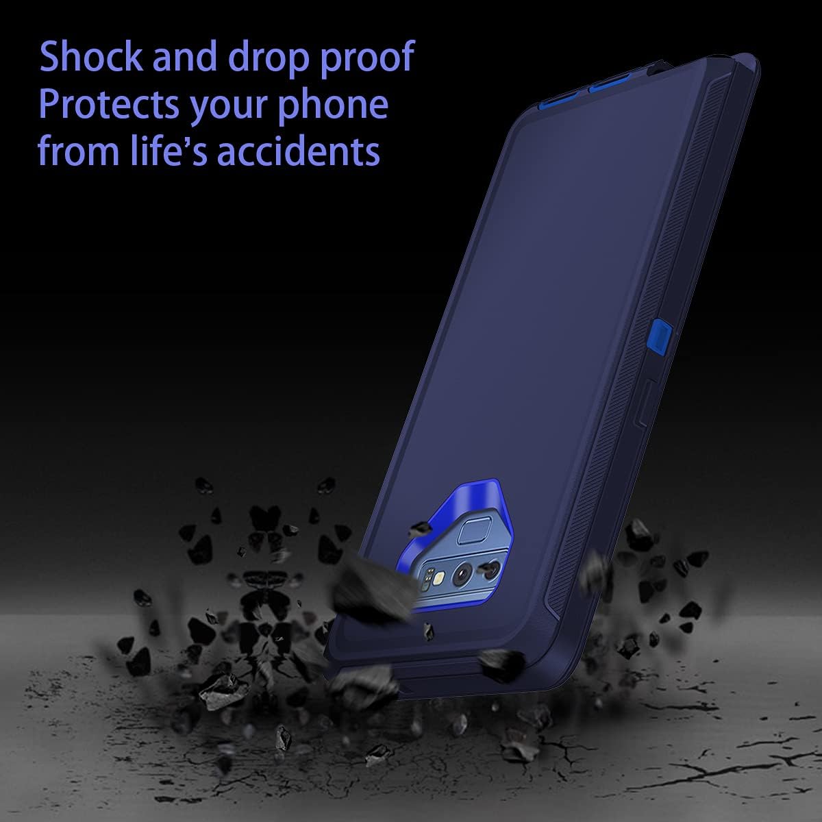 I-HONVA Funda para Galaxy Note 9 a prueba de golpes, a prueba de polvo y caídas, 3 capas de protección de cuerpo completo sin protector de pantalla,