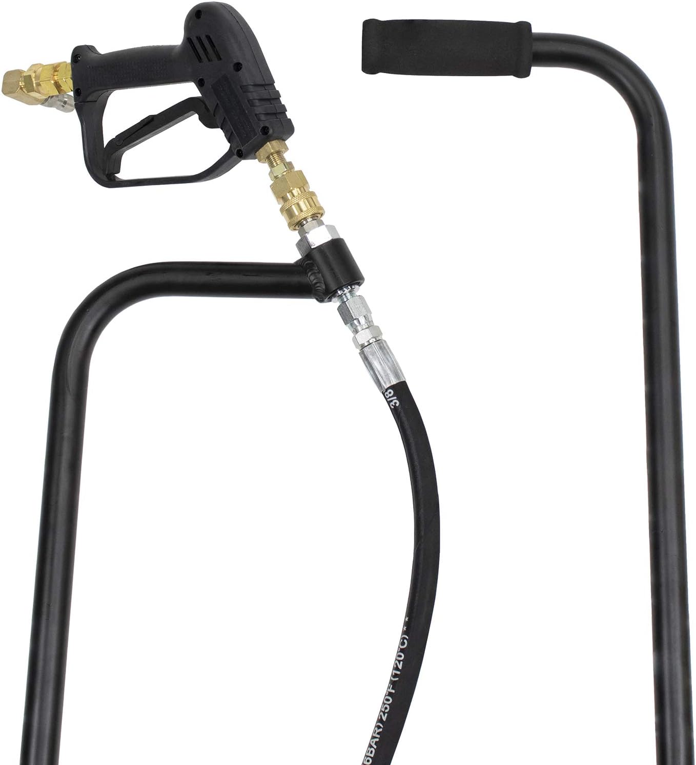 Limpiador de superficie plana de aluminio de 30 “para lavadora a presión de agua fría caliente 4000 PSI 10.5 GPM con ruedas