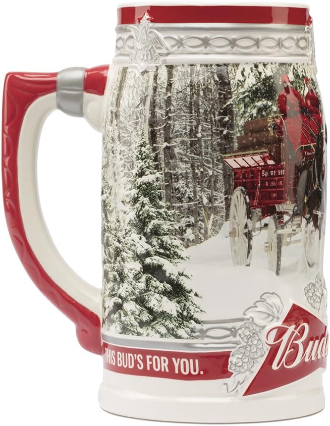 Budweiser Humpen, jarra para cerveza Holiday Stein, 31oz, 2017