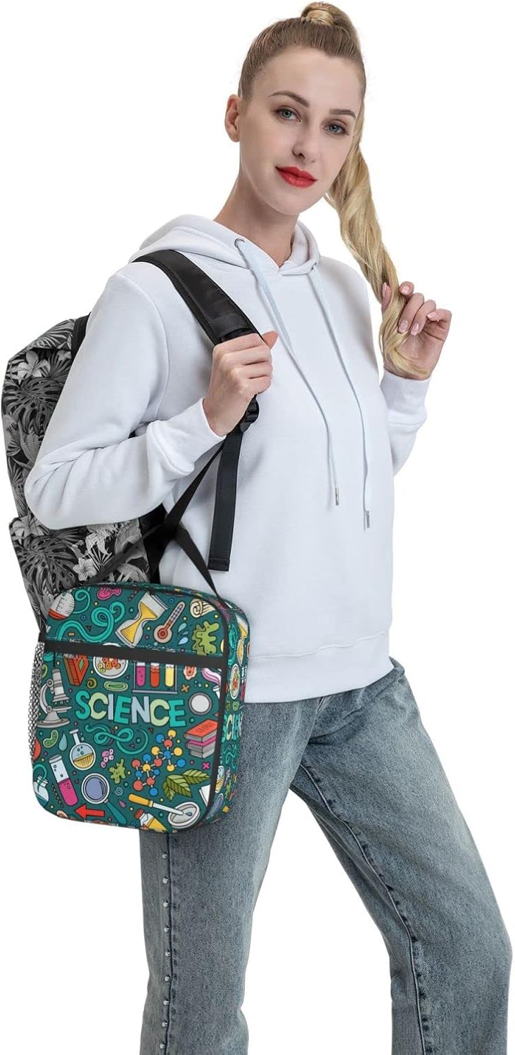 Lonchera reutilizable para mujer, lonchera científica con aislamiento térmico y bolsillo