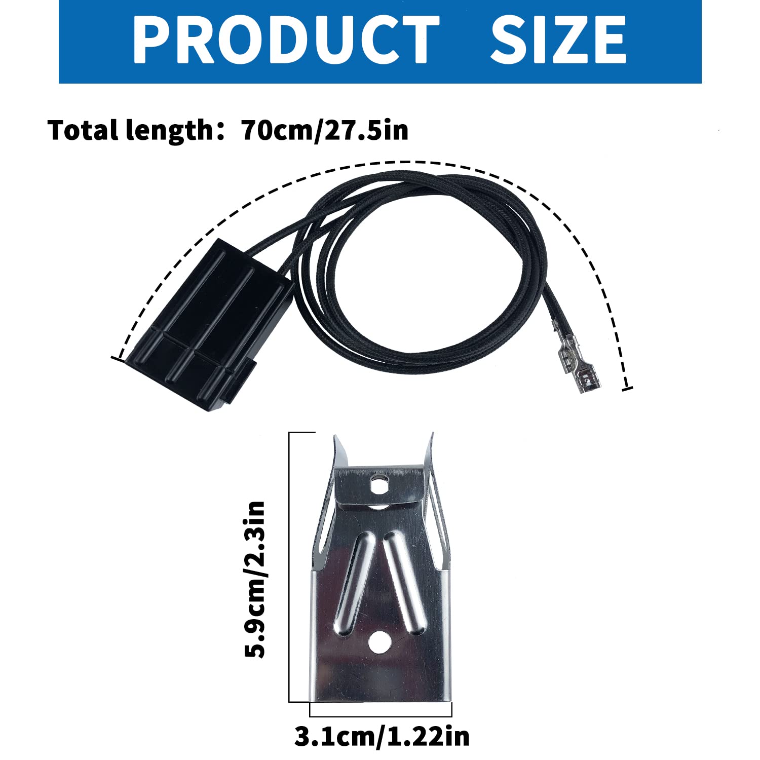 WB2X8228 – Kit de receptáculo y cable de elemento, compatible con GE Hotpoint Electric Ranges de repuesto para estufas de estufa, bloque de