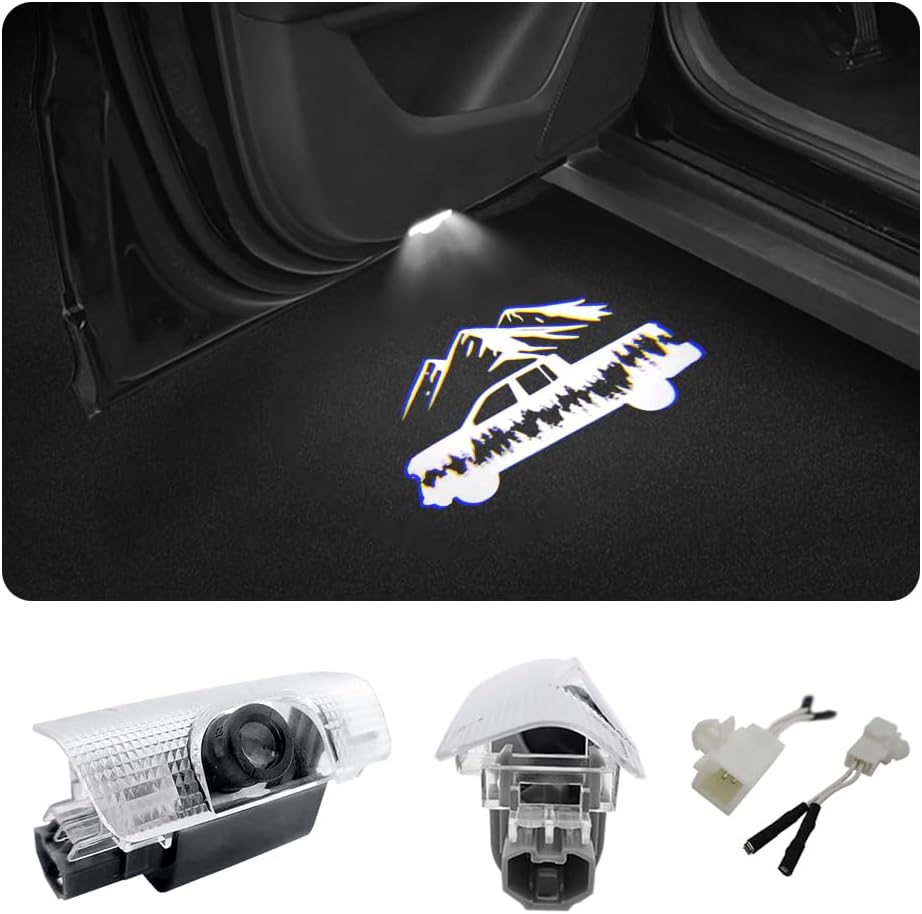 2 luces LED con logotipo para puerta de automóvil compatibles con Tundra 2007-2011, 2022-presente (debe tener luces OEM en las puertas de tu