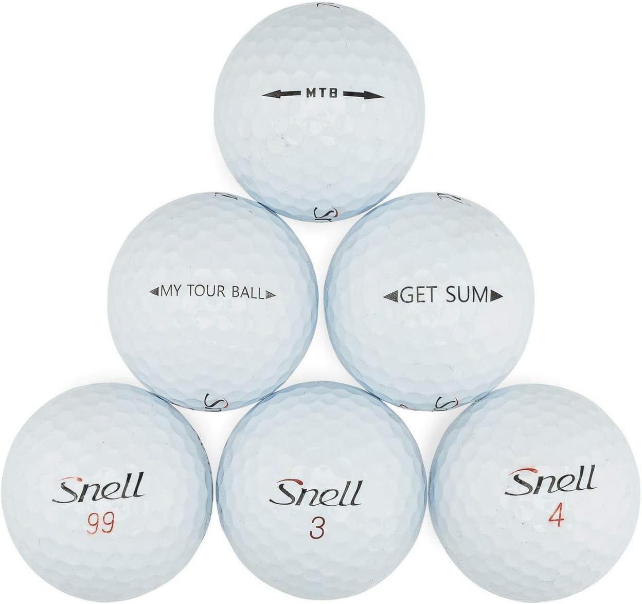 Snell – Mezcla de pelotas de golf, 100 pelotas de golf Snell usadas