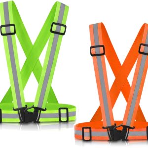Chaleco reflectante para correr, paquete de 2 unidades, equipo reflectante de alta visibilidad para correr por la noche, ciclismo, motocicleta, Chaleco reflectante para correr, paquete de 2 unidades, equipo reflectante de alta visibilidad para correr por la noche, ciclismo, motocicleta,