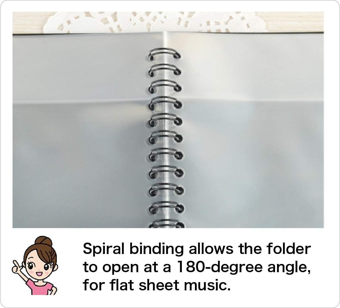 FILE PLUS DO – Carpeta para músicos, carpeta de partituras, carpeta de banda, escribible, encuadernada en espiral, tamaño carta de EE. UU.A4, 30