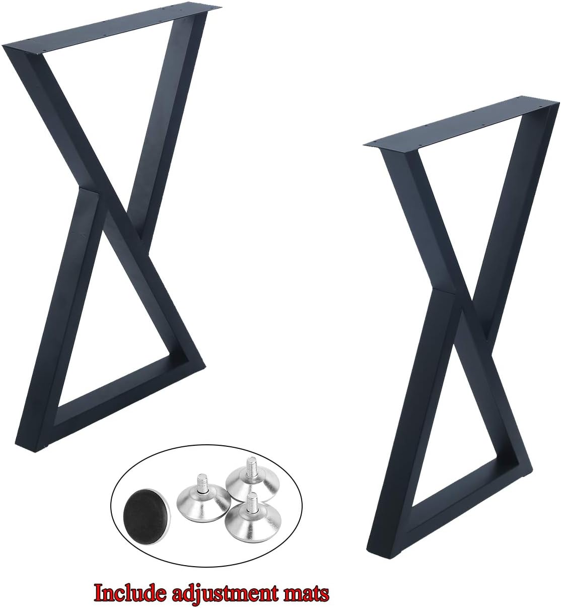 MBQQ 2 patas de muebles rústicas con forma de triángulo, patas de escritorio de metal resistente, patas de mesa de comedor, patas de banco de hierro