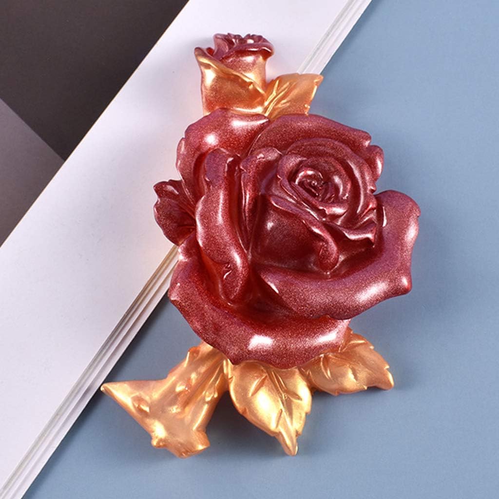 Molde hecho a mano de flores de rosas para mesa, molde de silicona con aroma, yeso, artesanías, jabón, vela, resina, molde de fundición,