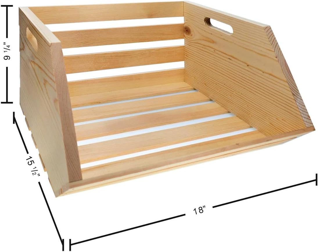 LEISURE ARTS Buena madera de madera abierta frente cajón, caja de madera sin terminar, cajas de madera para exhibición, cajas de madera para