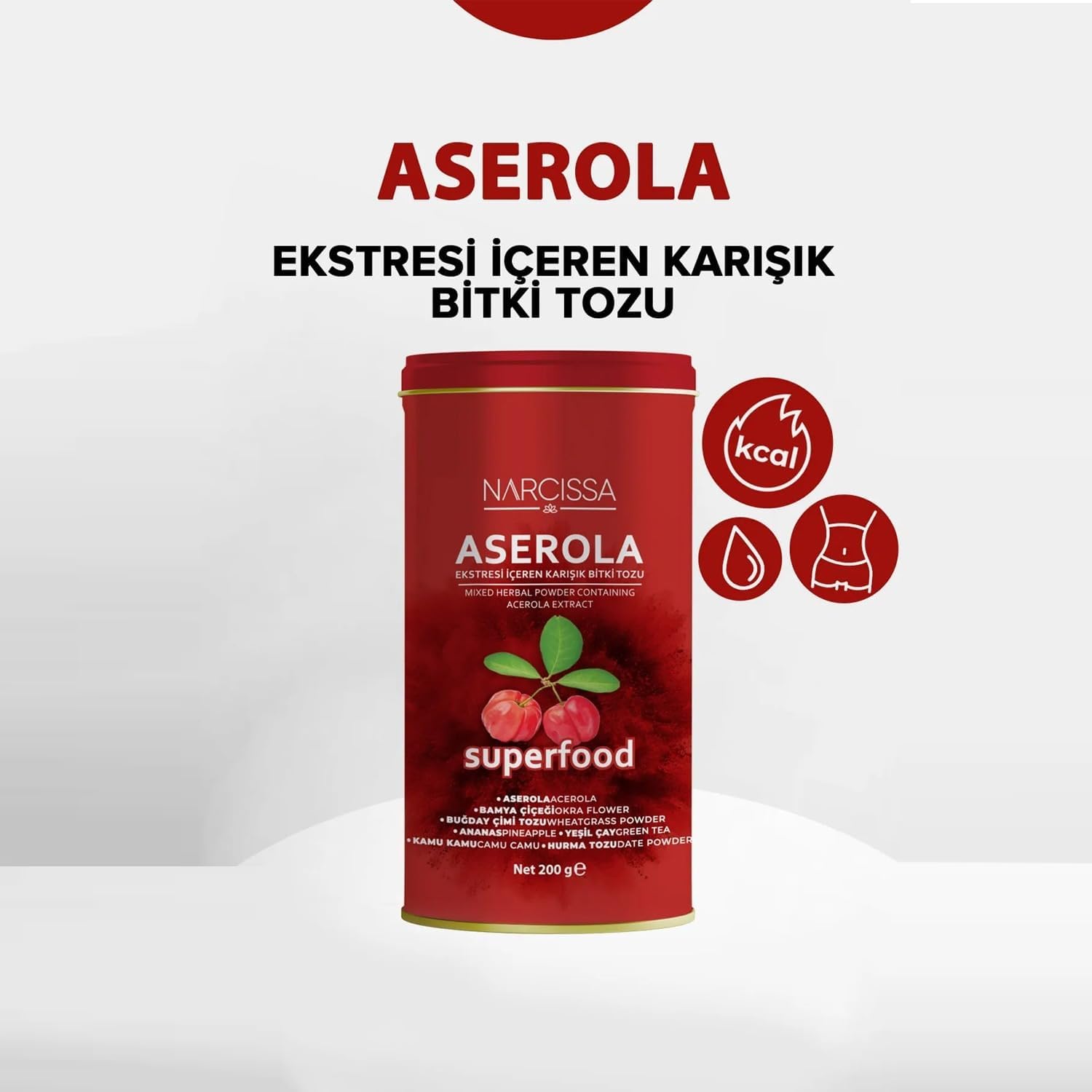 Polvo de hierbas mixtas que contiene extracto de acerola – Edema natural y reductor de hinchazón para la salud digestiva e imuna, deal Detox