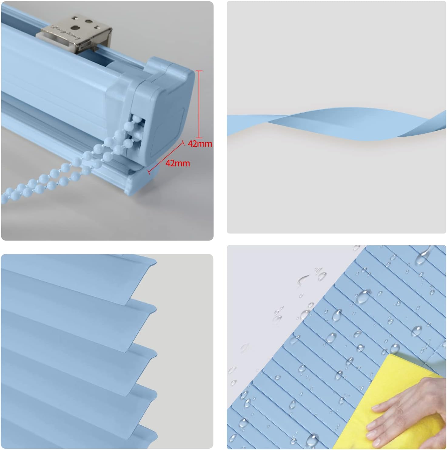 Persianas de vinilo de 1 pulgada para ventanas con cable, persianas y persianas, mini persianas para ventanas, persianas horizontales, persianas de