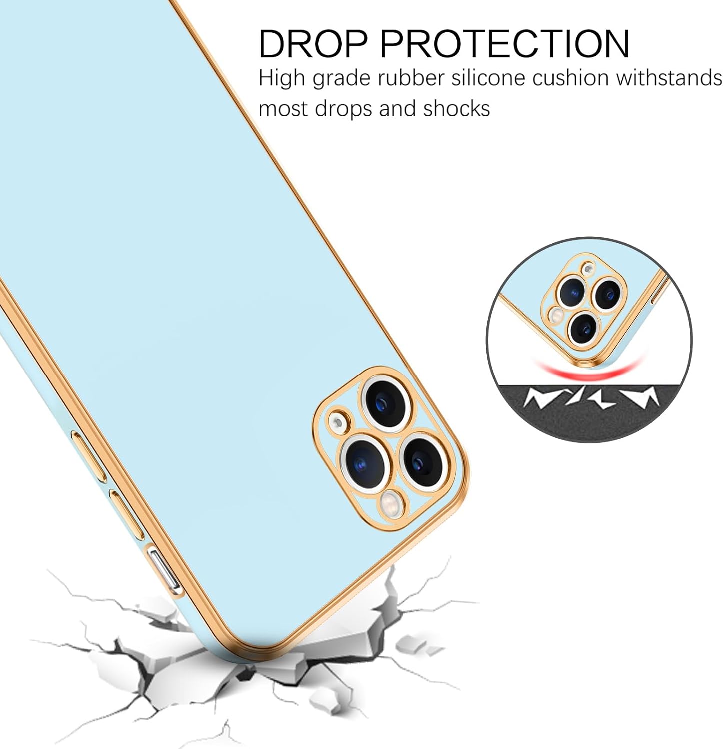 VENINGO Funda para iPhone 11 Pro Max, funda protectora para iPhone 11 Pro Max, ajuste delgado, suave con pulsera ajustable, resistente a los
