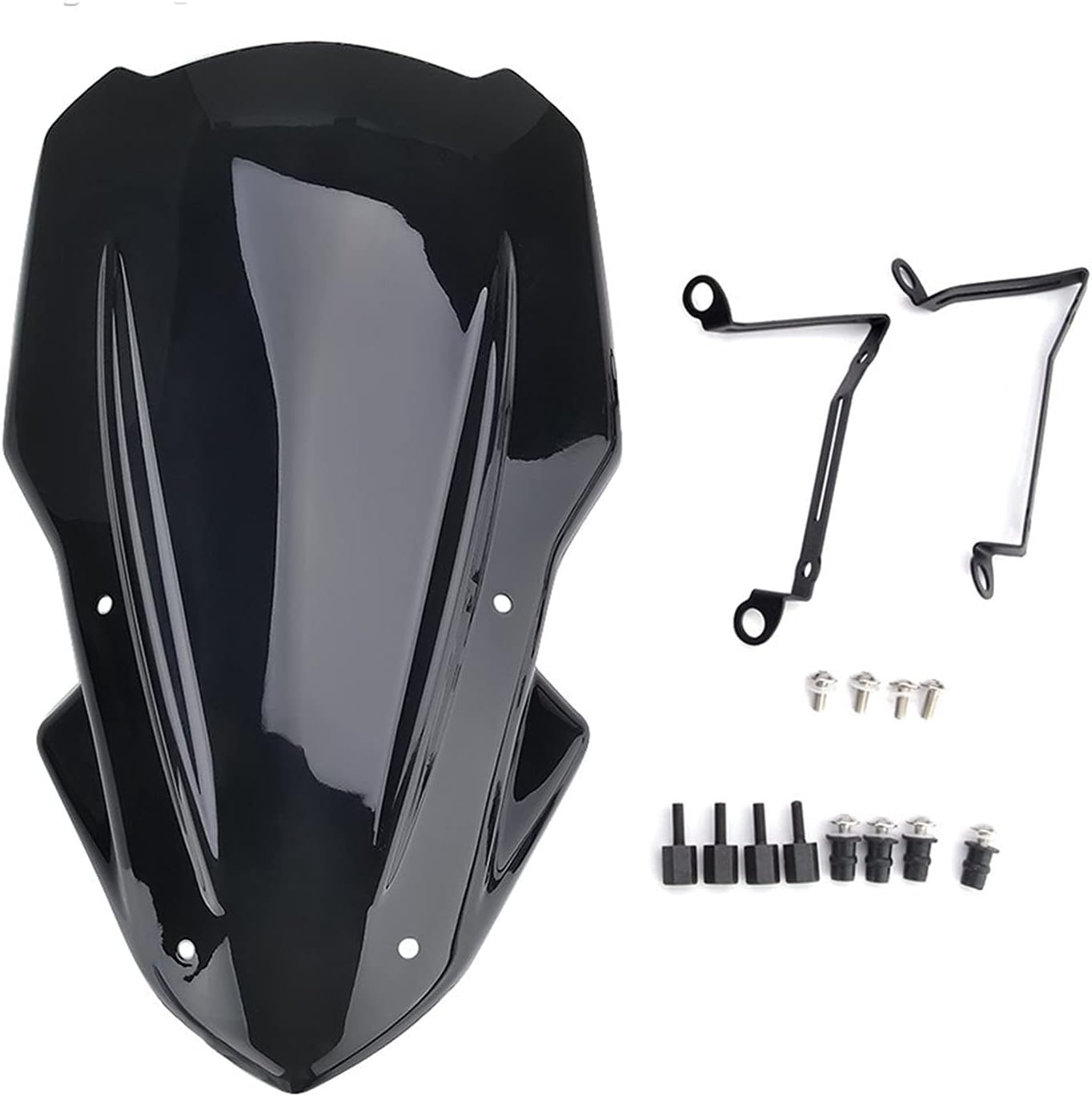 Motorcycle Windshield Compatible with Kawasaki Z900 2017-2018 2019 Motorcycle Motorbike ABS Wind Deflectors Windshield Windscreen with Bracket