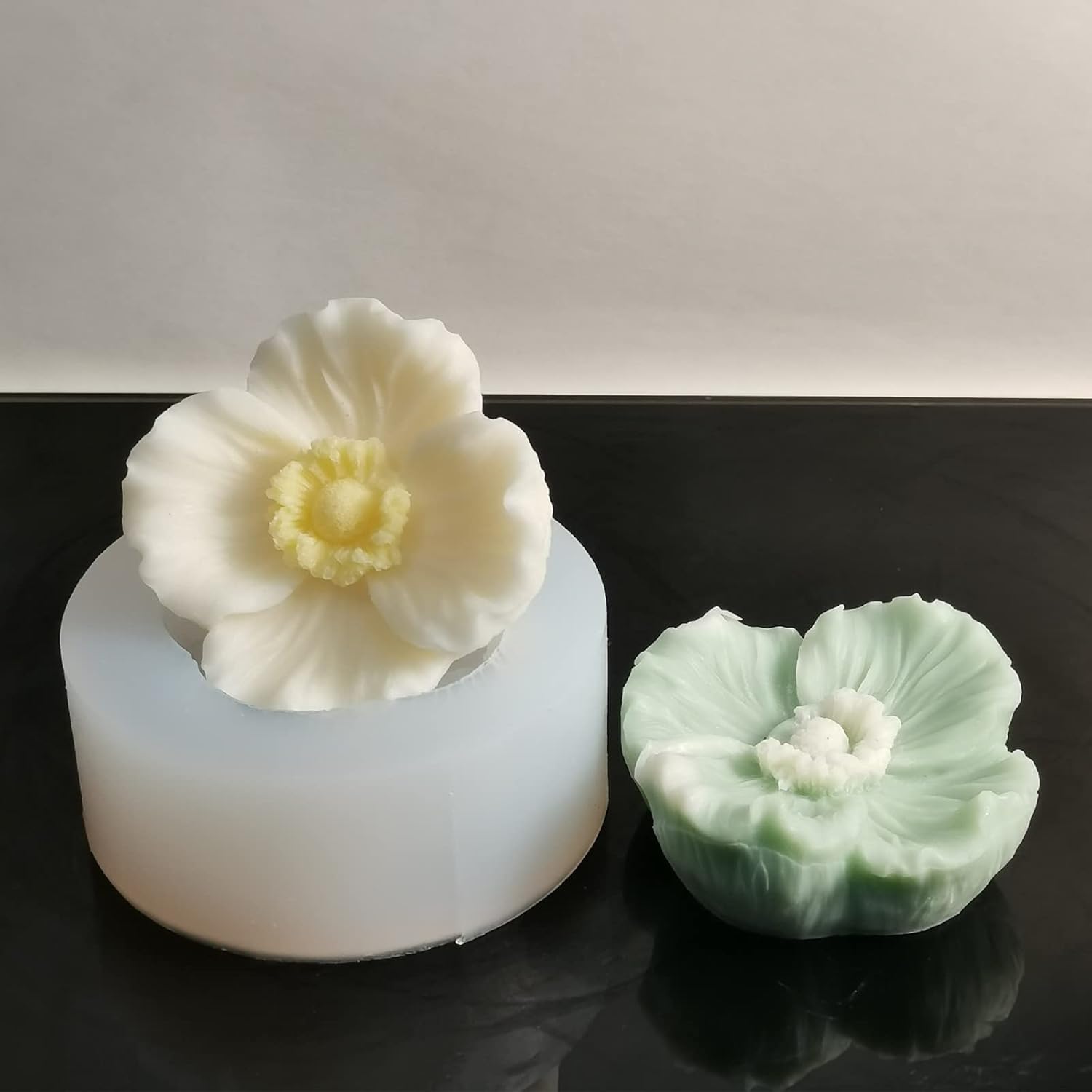 Molde de silicona para velas de flores de amor de cuatro hojas, molde de jabón para fondant, pastel de chocolate, caramelo, molde para hornear,