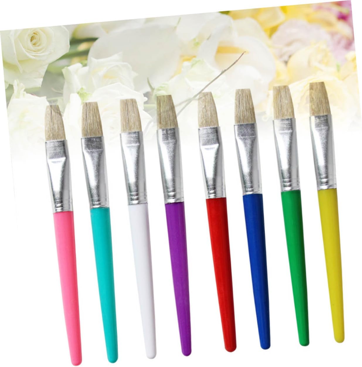 EXCEART 16 unids para pintura suministros de arte de nylon pintura pincel pintura suministros de arte pintura plana pincel pintura pinceles color