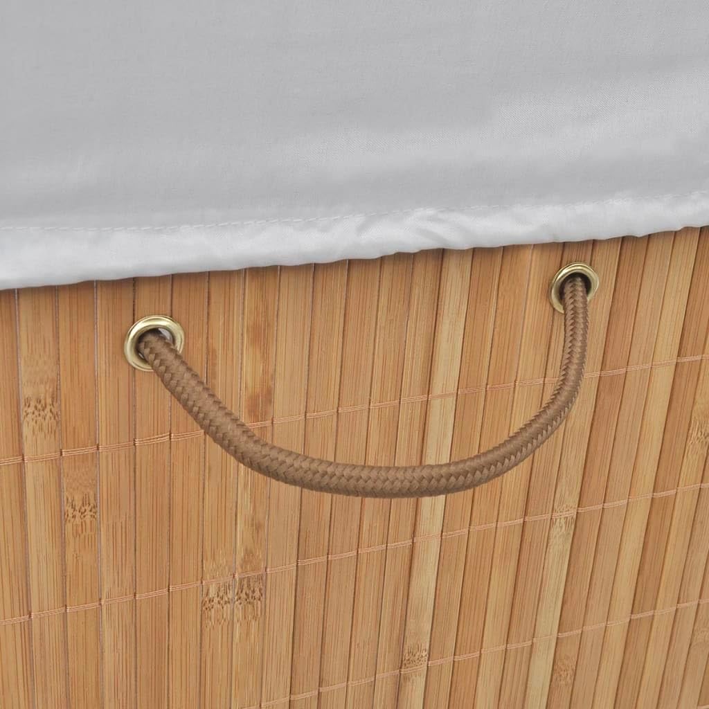 Cesta rectangular de bambú para la ropa sucia, con tapa y asa, organizador para sala de estar, dormitorio, baño, cesta de almacenamiento de ropa